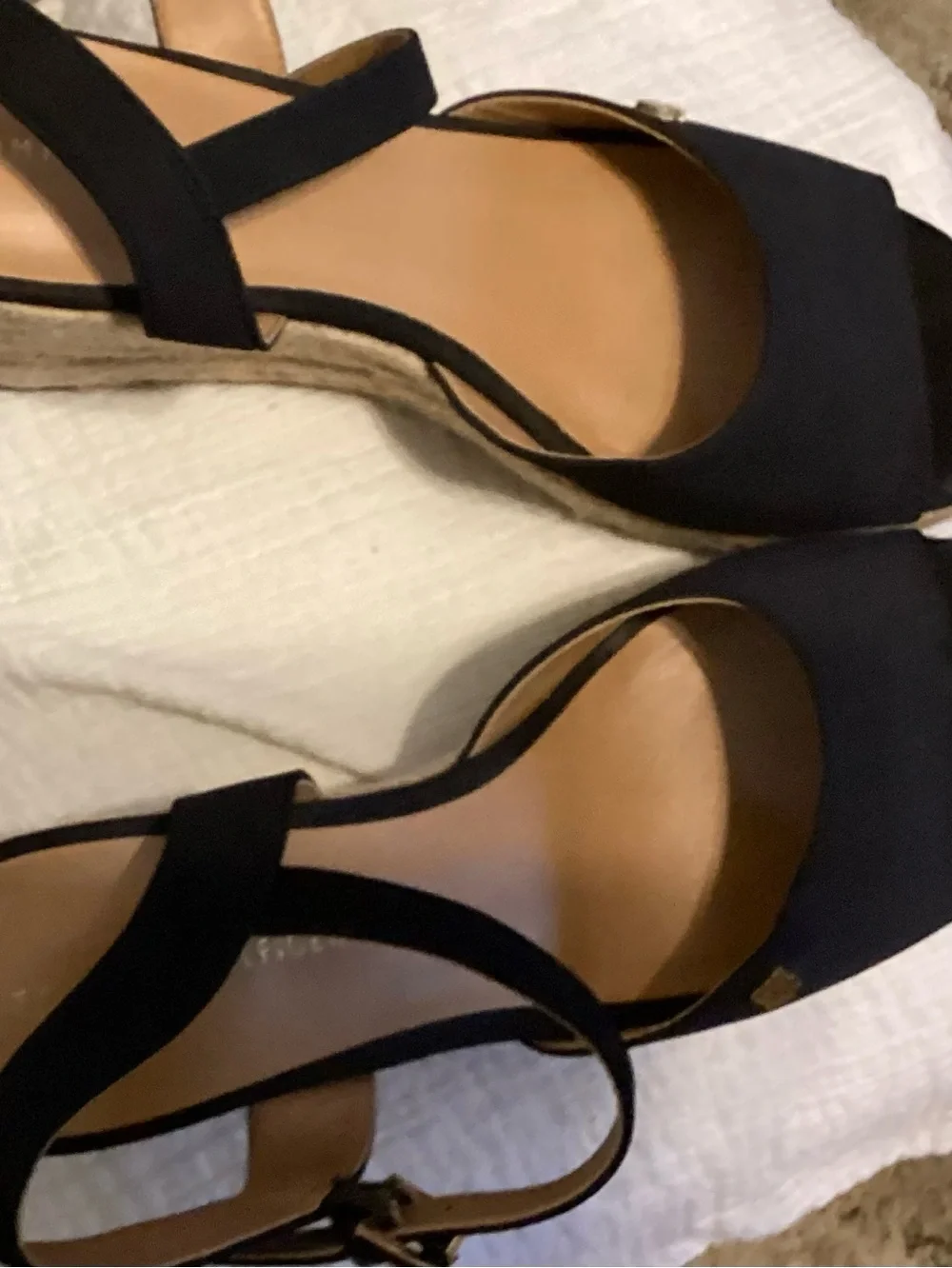 Tommy Hilfiger Espadrilles Women's Wedges Ankle Buckle Blue Sandals 8 1/2M